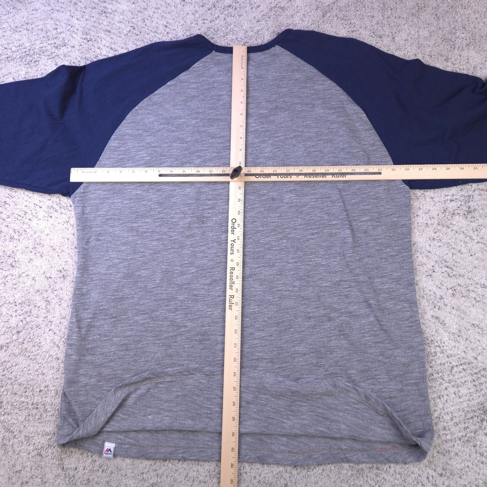 Minnesota Twins Shirt Mens 2XLT Raglan Baseball Tee Majestic Twin Cities Logo - Picture 6 of 8